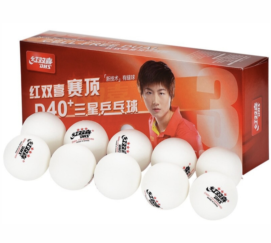 Мячи для настольного тенниса WHITE 3 STAR 40MM+ (10шт.)
