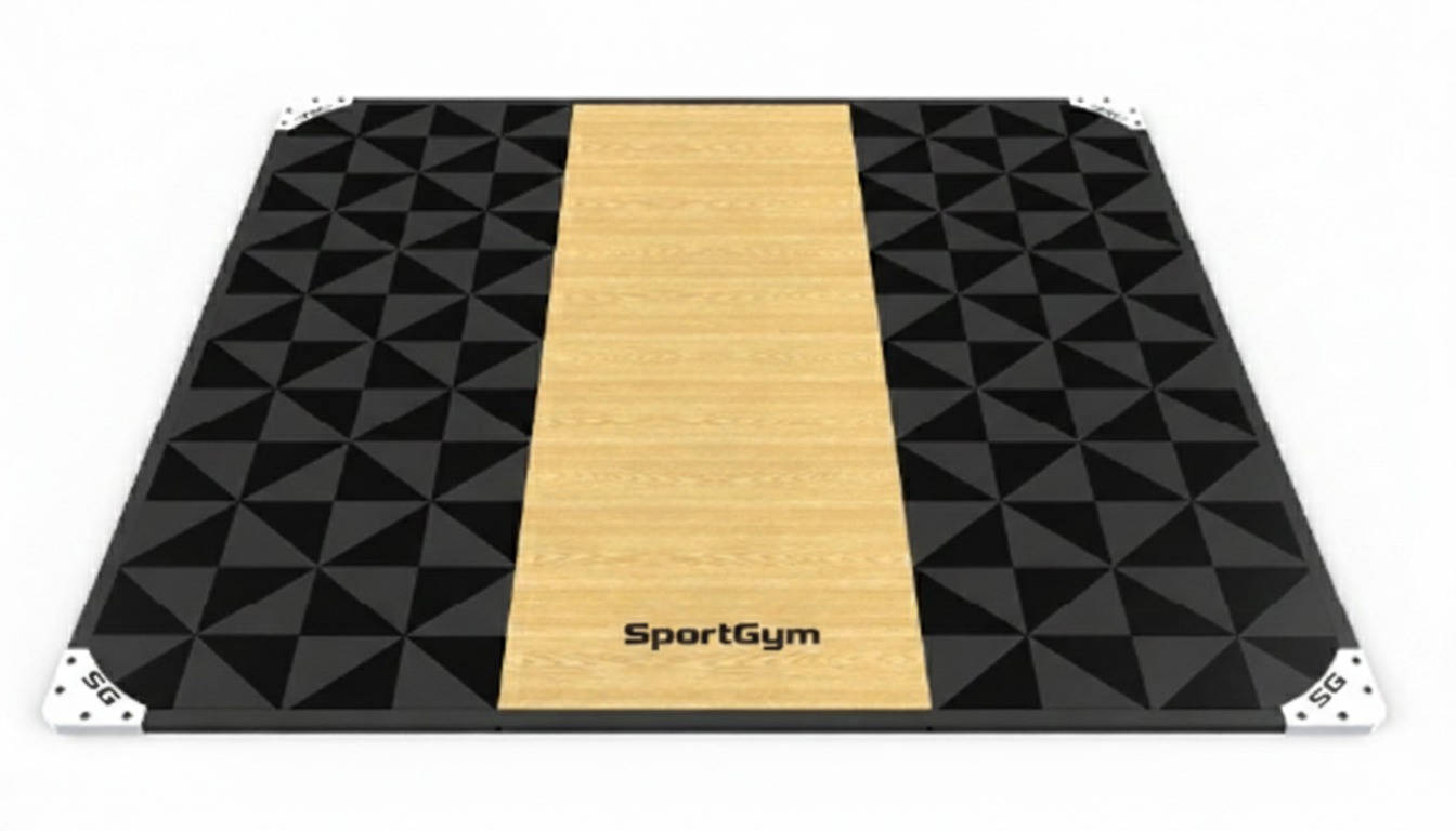 Помост тяжелоатлетический тренировочный 300x300x4 см, черный SPORT GYM ZKX 300x300x4 см